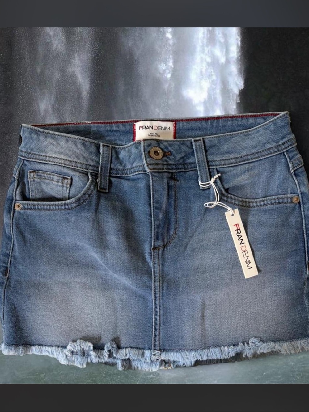 NWT Fran Denim "Olivia" Athletic Fit mini skirt S